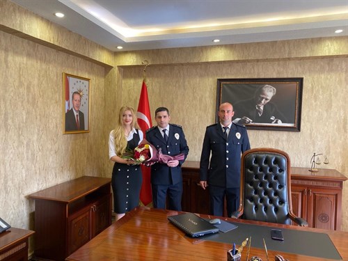 Türk Polis Teşkilatının 179. Yıl Dönümü ve Polis Haftası Münasebetiyle İlçe Emniyet Teşkilatından Kaymakamımıza Ziyaret